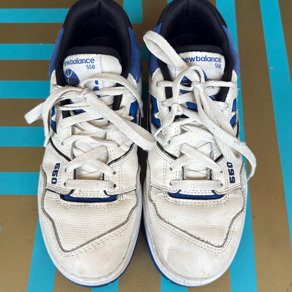 New Balance 550 White and Blue Women's Sneakers
